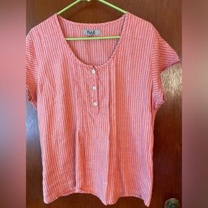 Flax pintuck  blouse